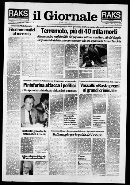 Il giornale : quotidiano del mattino